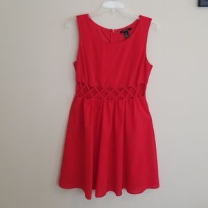 Forever 21 Red Slitted Dress